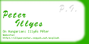 peter illyes business card