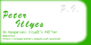 peter illyes business card
